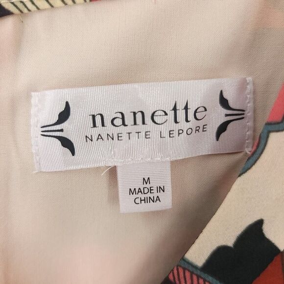 Nanette Lepore Floral Cropped Blouse MED - Picture 7 of 9